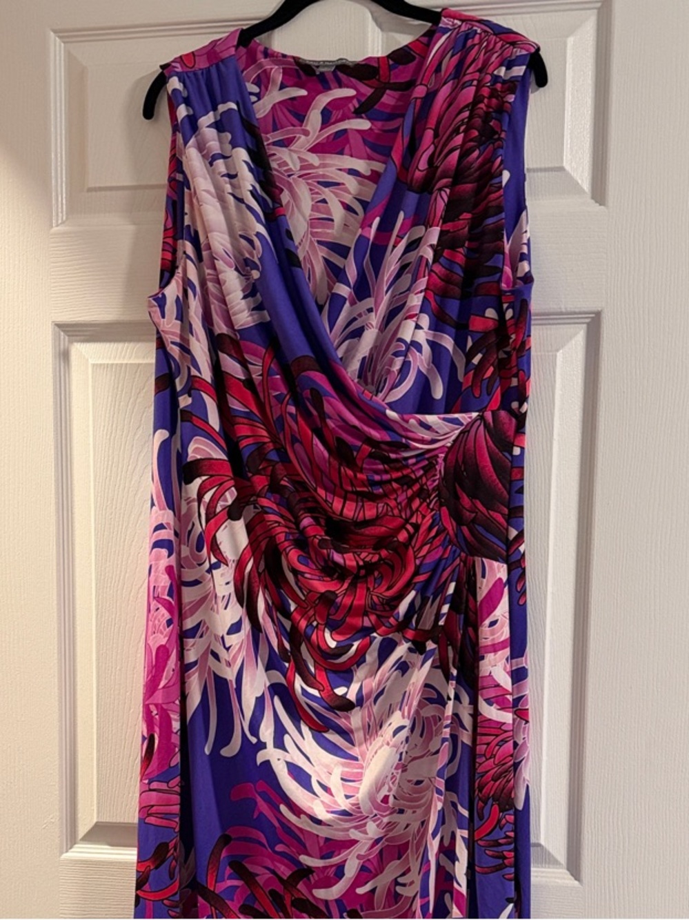 Kate & Mallory Fuchsia and Purple Floral Print Top